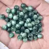 Al por mayor 6-16 mm Ojo de Gato Sintético Resina Agujero Recto Bolas Redondas Cuentas Sueltas Hecho a Mano Pulsera DIY Collar Borla Materiales