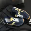 Tênis de Treino Alemão Estilo Ballet Retrô Cores de Outono 2026 Bloco de Cores Plano Casual Confortável Versátil Esportivo Sola Grossa Tênis de Skate