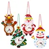 Relógio Cartoon de Natal Crianças DIY Relógio Artesanal Pacote de Material para Brinquedo 3-6 Anos Jardim de Infância Reconhecimento do Tempo