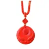 Collar de Arena Púrpura y Oro de Alto Contenido con Colgante de Doble Pez de la Fortuna de Cinabrio Crudo para Hombres y Mujeres en su Año Zodiacal Joyería de Regalo Venta al por Mayor