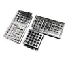 Estante para tubos de ensayo de acero inoxidable 304, estante en forma de Z, diámetro del orificio 15 mm, 17 mm, estante para tubos de ensayo de 25 orificios, 50 orificios