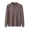 Camiseta de manga larga con cuello redondo para hombre, nuevo estilo otoño/invierno, con punto de lana, capa base para hombre, disponible para ventas por transmisión en vivo en tiendas físicas