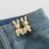 Hebilla Nueva Estilo Forma de Conejo, Hebilla Desmontable sin Costura para Ajuste de Cintura de Jeans, Puede Hacer la Cintura Más Grande o Más Pequeña