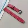 Venta al por mayor del fabricante Adecuado para la correa del reloj Apple S11 Iwatch10Se9 Línea de color Pulsera de cuero de vaca de doble cara contrastante para hombres