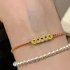 Libro Rojo Pequeño Explosiones Estilo Chino Cinco Emperadores Dorados Dinero Cuerda Roja Pulsera Tejida de Cuerda Suerte Fortuna Calabaza Pequeña de Oro Cuerda de Mano