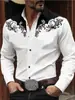 Amazon Camisa Vaquera Occidental de Manga Larga para Hombre Corte Slim Fit En Stock Modelo Nuevo Transfronterizo