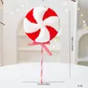 Nuevo Colgante de Piruleta Navideña de Espuma Roja y Blanca Decoración Navideña para Ventana Colgante de Bastón de Caramelo para Árbol de Navidad