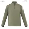 Chamarra deportiva de secado rápido con triple protección de artemisa para mujer, primavera y otoño, para correr al aire libre, con cuello alto, jersey polar cálido con cremallera para hombre