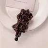 Presilha Banana Plissada Estampa de Leopardo Vintage para Mulheres, Estilo de Luxo, para Rabo de Cavalo Alto, Presilha Torcida, Presilha Vertical, Presilha Horizontal Meio Preso, Grampo