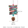 Juguete de loro con cuerda de peonía, juguete para pájaros Xuanfeng, desgarro, daño, mordisqueo, color a juego, tira tejida, color, colgante de hoja de maíz
