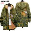 Chaqueta de Estilo Nuevo Transfronteriza con Elementos de Patrón Multicolor, Cárdigan con Capucha y Cierre B5, Abrigo de Algodón Polar Espesado de Invierno con Forro Amarillo