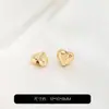 Cuentas Espaciadoras Corazón Melocotón Cepillado Chapado en Oro de 14K Agujero Pasante Pulsera de Cristal Hecha a Mano DIY Accesorios de Joyería Cuentas Sueltas
