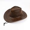 Sombrero vaquero occidental para niños, viejo, con grietas, para actuación escénica, viaje, parasol, exterior, fabricantes, AliExpress, una generación de cabello