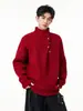 Tejido de punto con diseño de botones y cuello medio alto para hombre y mujer, Suéter casual de nicho de marca moderna Cleanfit para primavera, otoño e invierno