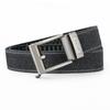 Novo cinto masculino simples de negócios jeans esportes ao ar livre fivela de pino falso ajustável cinto respirável masculino