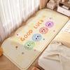 Alfombra de Cama de Dibujos Animados Dormitorio Manta de Mesita de Noche de Princesa Habitación Invierno Imitación Cachemir Niña Habitación Infantil Alfombra de Piso Gruesa Estilo Nuevo