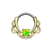 Acero inoxidable 1.2x 10mm Anillo nasal de ópalo anillo para pezón clavo para nariz joyería de perforación de ópalo popular en Europa y Estados Unidos venta de piedra de ópalo