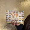 Bolsa de Mão Urso de Desenho Animado com Tema de Caqui e Estampa Girly Joy, Bolsa de Maquiagem em Lona, Necessaire de Grande Capacidade