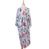 Venta caliente transfronteriza primavera y verano Estampado de hojas nuevas Chifón fresco Protector solar de playa Bikini Blusa Traje de baño Chaqueta