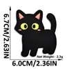 Novos Adesivos de Tecido Bordados Cartoon Autoadesivos de Gato Preto para Jaquetas de Penas, Cachecóis e Luvas de Crianças, Adesivos Decorativos e Adesivos de Patch Sem Costura