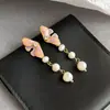 Pendientes de Esmalte Pintado Nala Pendientes Florales Románticos Pendientes de Lujo Ligero de Gama Alta Pendientes con Borlas que No se Desvanecen