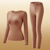 Conjunto de Ropa Interior Térmica de Belleza para la Piel con Ácido Hialurónico para Mujer, Top de Manga Larga y Pantalones Largos, Traje Térmico de Capa Base para Otoño e Invierno
