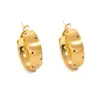 Estilo Retro Nostálgico Aros Circulares Dorados y Plateados con Puntos Negros, Aretes Grandes con un Toque de Lujo Ligero y Moda, Accesorios de Oreja Exagerados Versátiles de Alta Gama