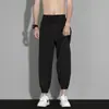 Pantalones de Hilo de Seda Helada Estilo Coreano para Hombre, Verano Finos Holgados Modernos de Pierna Recta Versátiles de Secado Rápido Deportivos Largos