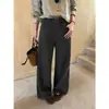 Pantalones de pierna ancha simples para adelgazar estilo coreano ICCIICC, nuevos pantalones casuales versátiles de otoño que realzan la altura para mujer, modelo 2932