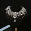 Diseño europeo y americano exagerado, collar de borlas de cuentas de alta resistencia, collar tejido de encaje único y distintivo, exquisita cadena para la clavícula
