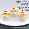 Lindo patito nadando anillo de resina de dibujos animados accesorios de joyería DIY crema pegamento funda de teléfono móvil horquilla materiales hechos a mano