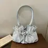 Bolso grande de mujer sencillo 2026 nuevo bolso de hombro de moda para ir al trabajo bolso de mano de alta gama bolso tote plisado