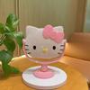Espejo de Diamante con Estampado de Leopardo Hello Kitty, Espejo de Escritorio Giratorio de Princesa, Espejo de Maquillaje Kt, Paquete de Materiales DIY, Regalo Hecho a Mano