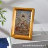 Moldura de Pintura com Folha de Ouro de Buda Desenho Animado Ornamento Estátuas de Deuses Guanyin Guan Yu Altar Portátil para Casa Decoração de Mesa