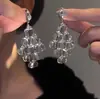 Pendientes Largos con Corte de Abanico del Mismo Estilo que Jin Chen y Pendientes para Mujer Diseño de Nicho Elegantes de Gama Alta Modernos Pendientes con Estilo