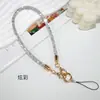 Nueva correa de muñeca larga de cristal de venta caliente transfronteriza, correa corta de teléfono con diamantes de imitación, llavero de moda
