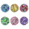 Explosiones transfronterizas mezcladas aleatoriamente con 10 cuentas de resina rosa morado azul verde multicolor pulsera de cuentas para manualidades