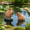 Adornos de Micro Paisaje, Muñecos de Capibara Realistas Creativos y Lindos, Manualidades de Resina, Adornos para Coche y Escritorio
