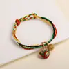 Pulseira de Corda Colorida do Festival do Barco Dragão Corda Vermelha Tecida à Mão Infantil Bebê Pequeno Zongzi Corda de Mão Presente de Lote Festival de Maio