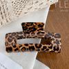 Estampado de Leopardo Moderno Pinza para el Pelo Cuadrada Hueca para Mujer Pinza Trasera para el Cabello de Ácido Acético Imitación Nueva Moda Transfronteriza Tocado Accesorios para el Cabello de Mujer