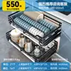 Cesta Extensível Baihan para Armário de Cozinha Camada Dupla Aço Inoxidável 304 Gaveta Cesta para Tigelas Armário de Cozinha Porta-Temperos e Pratos