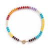 Collar con colgante de dopamina dulce con cadena de clavícula y cuentas acrílicas de arcoíris frescas y pequeñas de Europa y Estados Unidos.