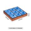 Plato de vajilla Jiugongge de madera de bambú creativo, plato de rejilla para plato de restaurante de olla caliente, bandeja, plato para barbacoa, fuente, caja de madera