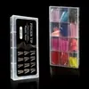 Manicura 288 Piezas, 12 Moldes Mixtos de Cristal para Extensiones de Uñas, Uñas Rápidas de Fototerapia, Múltiples Tamaños con Escala