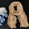 Exportado a Corea/ Bufanda de Seda Larga Bicolor de Tejido Mixto para Mujer, Bufanda Fina y Versátil Tie-Dye, Bufanda Estilo Japonés para Primavera y Otoño