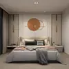 Papel tapiz de pared de fondo para TV en sala de estar de lujo ligero, Tela de pared de dormitorio con rejilla tridimensional simple, Tela de pared elegante para sofá de sala de estar