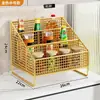 Estante de especias de cocina, organizador de encimera para aceite, sal, salsa y vinagre, solución de almacenamiento para botellas y frascos de condimentos para el hogar