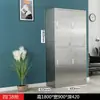 Armario de Acero Inoxidable 304 Gabinete para Personal de Baño Gabinete de Almacenamiento Multi-Puerta con Techo Inclinado Taller Libre de Polvo Dormitorio Gabinete de Zapatos Multi-Compartimento