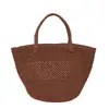 Bolso Tejido de Estilo Pastoral Sencillo para Mujer Verano 2026 Gran Capacidad Casual Bolso de Hombro Tote para Vacaciones en la Costa