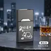 Novo porta-cigarros recarregável com isqueiro, design integrado, resistente à pressão, à prova de umidade, tampa flip magnética, capacidade super grande para 20 cigarros, pacote masculino